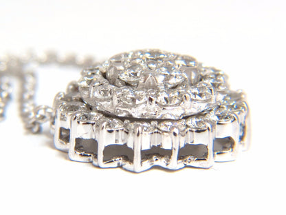 1.50ct natural diamonds halo cluster necklace 14kt. G/VS *v