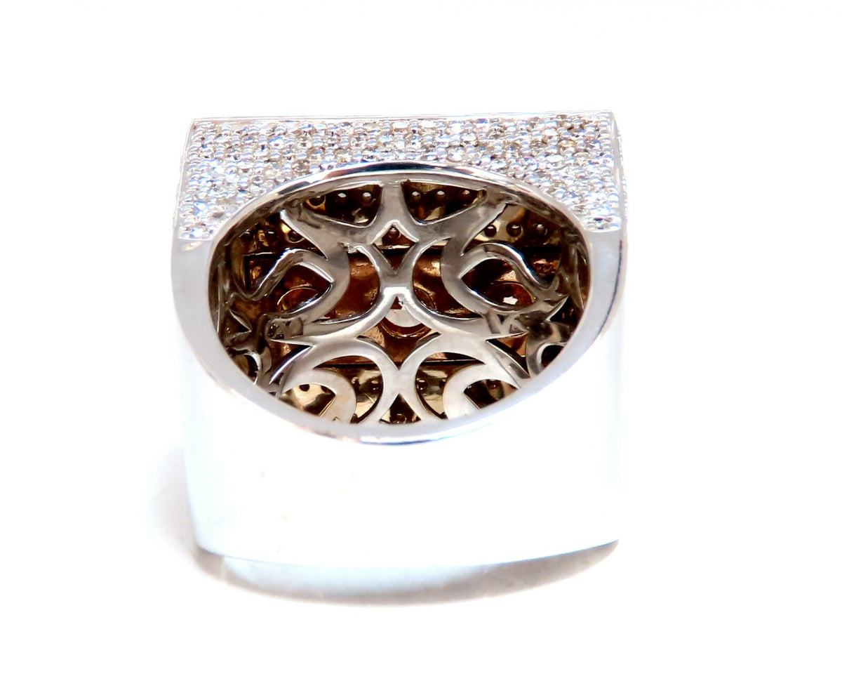 Natural Light Fancy Yellow Green Diamonds Mens Ring 18 Karat Big Tall Grande *v