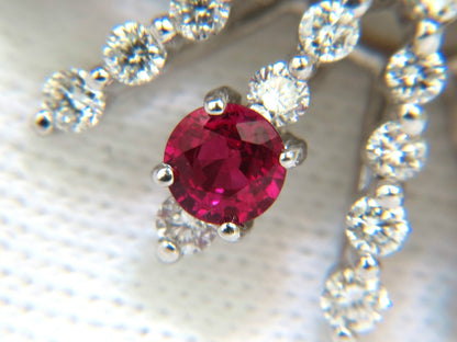 5.75CT NATURAL GEM RUBY DIAMOND 3D STAR BURST PEARL PENDANT *v
