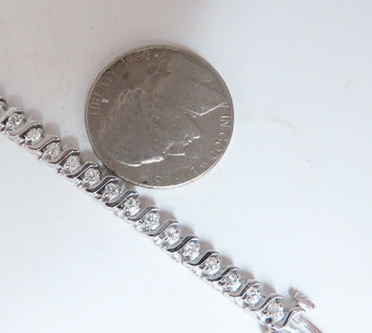 2.02ct Natural Diamonds Tennis Bracelet 14kt 7 Inch *v