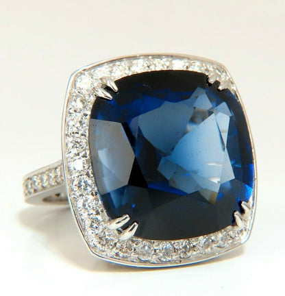 26ct Lab Sapphire diamonds Ring Vivid Royal blue 14 Karat *v