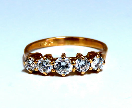 .75ct Natural Round Diamonds Calibrated Ring Band 14kt G/Vs *v