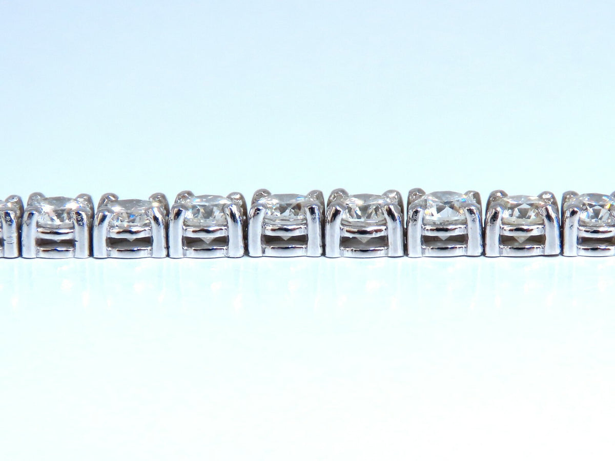 6.43ct Natural Diamonds Tennis Bracelet 14kt Gold Classic Graduated Caliber *v