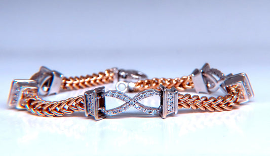0.60ct natural diamonds x link bracelet 14kt gold 12462 *v