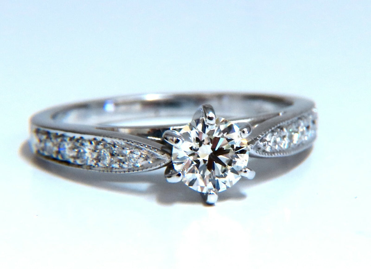 .50ct Natural Round Cut Diamond Ring H/VS 14kt gold *v