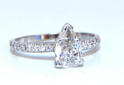 GIA Certified .54ct Natural Pear Shaped Diamond Ring 14kt *v