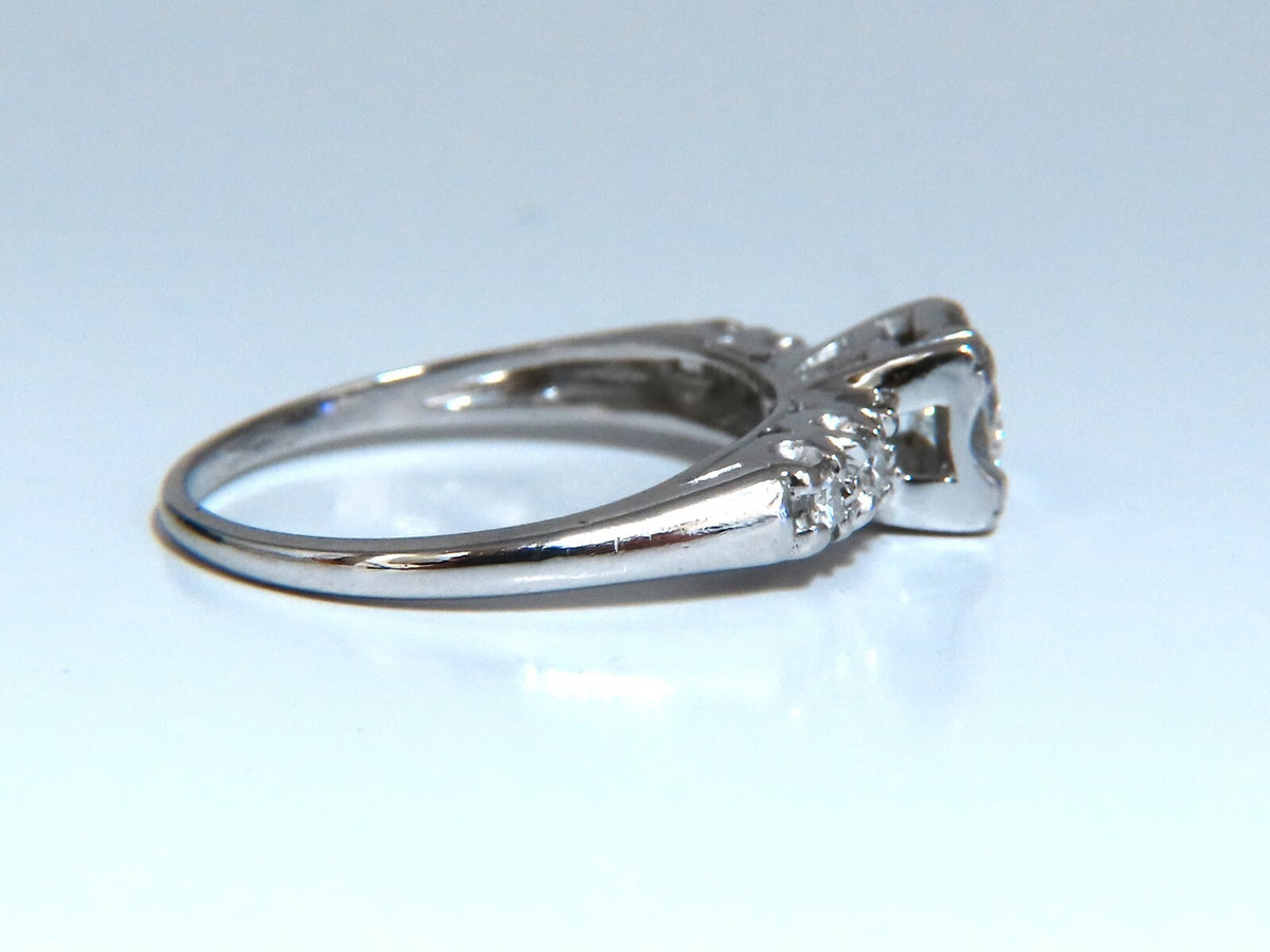 .46ct Natural Round Cut Diamond Ring Vintage 14kt *v