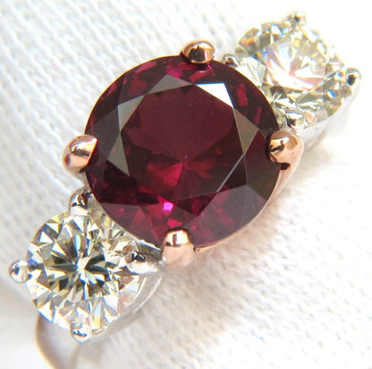 5.13ct Natural Tourmaline Diamonds Ring 14kt Classic Three 10021 *v