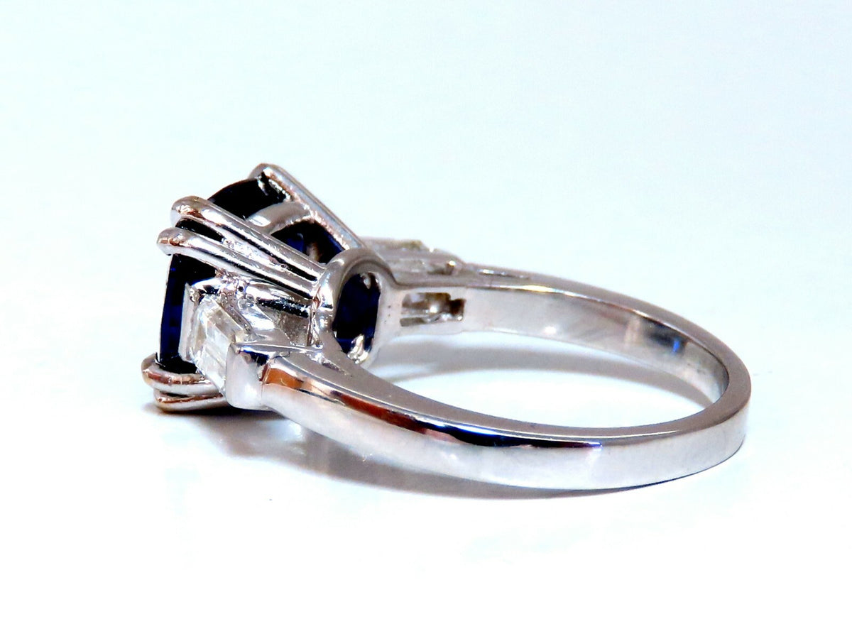 4.44ct GIA Certified Natural Color Change Blue Sapphire Ring 18kt*v