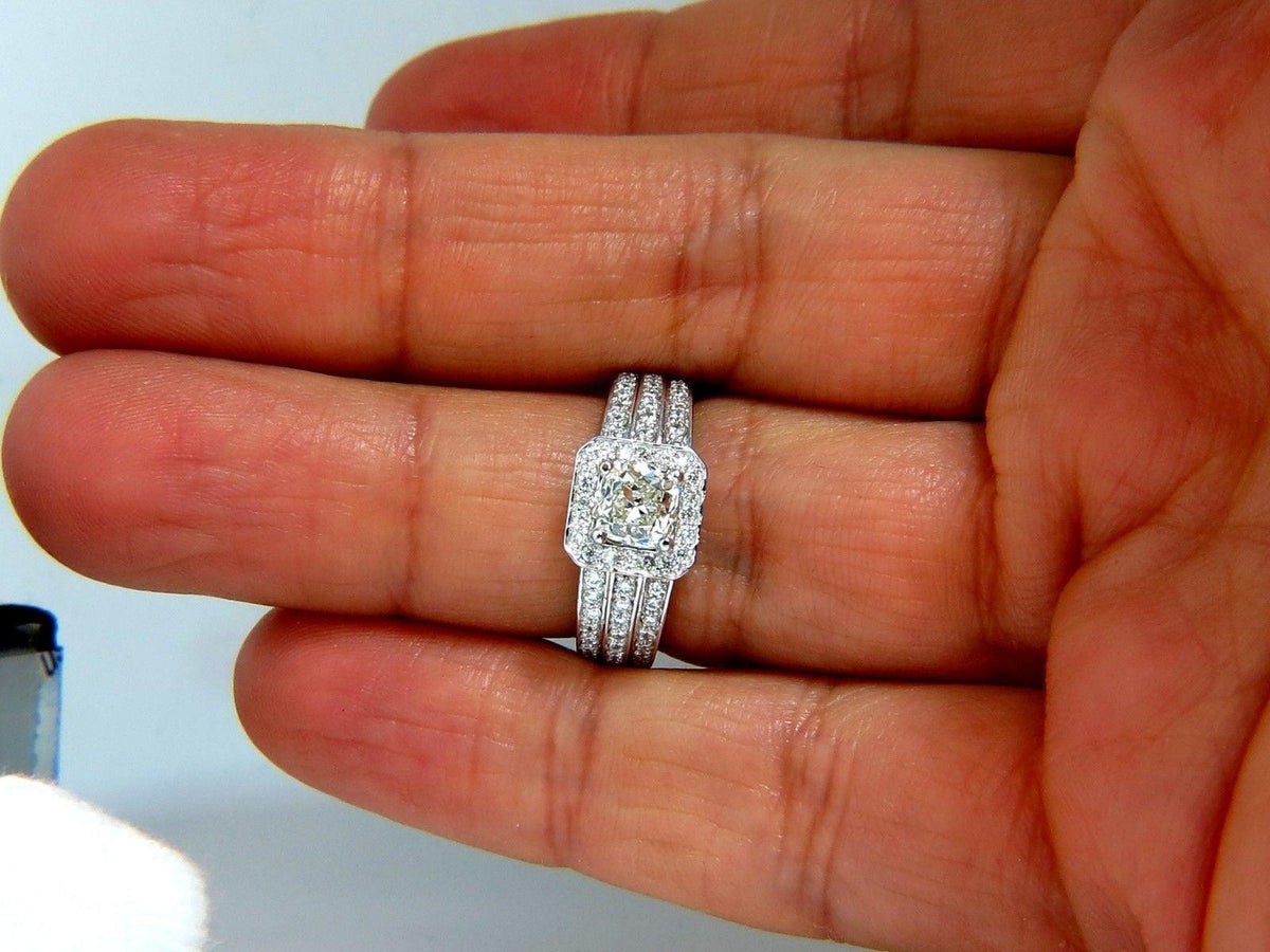 GIA Certified 1.20ct natural cushion cut diamonds ring 14kt 10024 *v