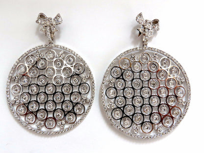 5.70ct natural diamonds floating grill dangle earrings 14kt circles *v