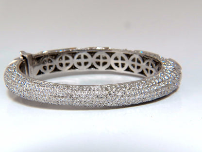 14.02ct natural diamonds eternity encrusted bangle bracelet 18kt Glam *v