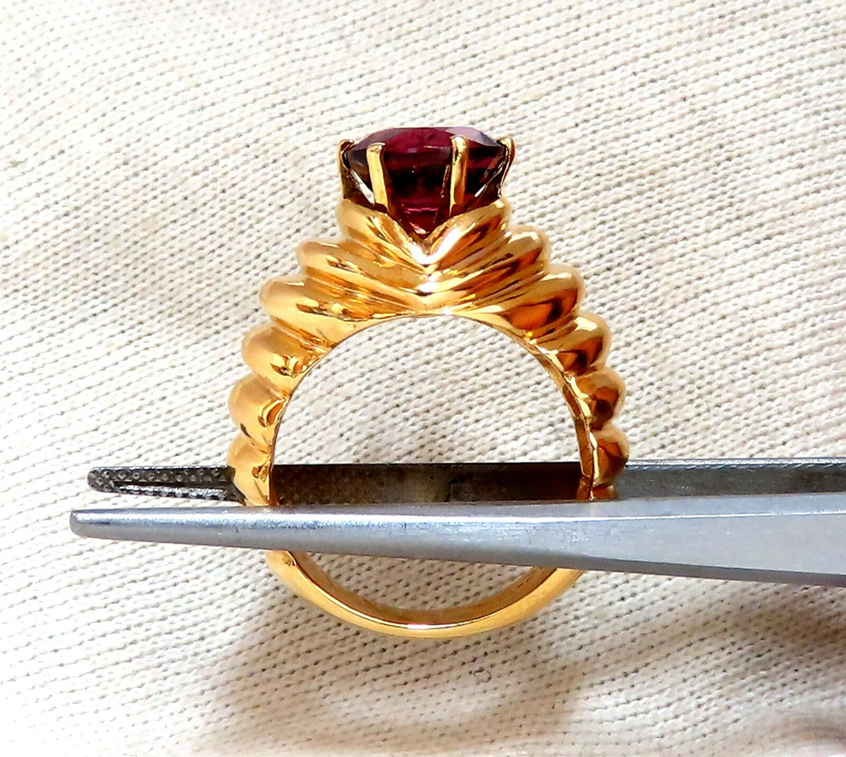 2.02ct Natural Tourmaline Solitaire Ring 14kt Eagle Wing Wrap *v