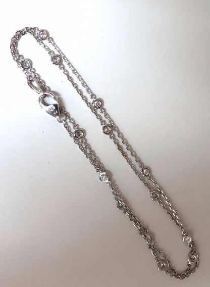.50ct diamonds station yard necklace 14kt 16 inch *v