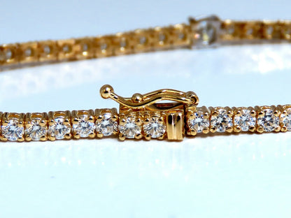 4.51ct Natural Diamonds Tennis Bracelet 14kt Gold Classic Station Alternate *v
