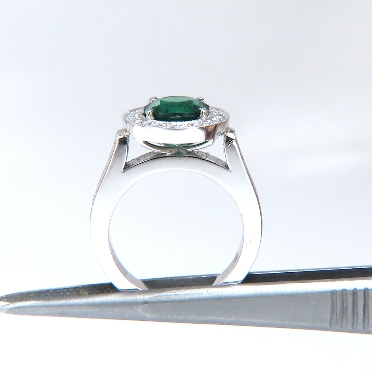 GIA Certified: 1.62ct Natural Emerald Diamonds Ring 18kt (F1) *v