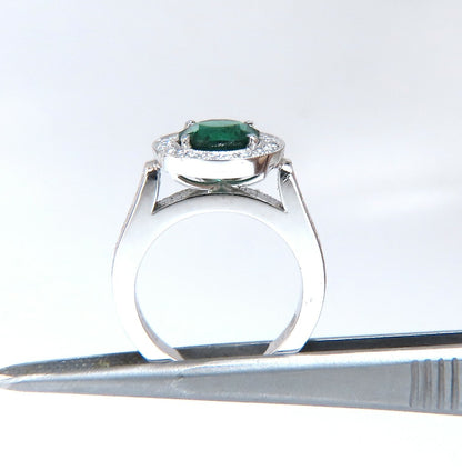 GIA Certified: 1.62ct Natural Emerald Diamonds Ring 18kt (F1) *v
