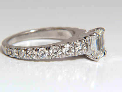 GIA Certified 1.08ct Emerald Cut  natural diamond ring 1.20ct. 18kt H/Vs1 *v