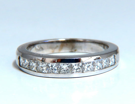 .74ct Natural Princess Cut Diamonds Channel Band 14kt Gold Ring *v