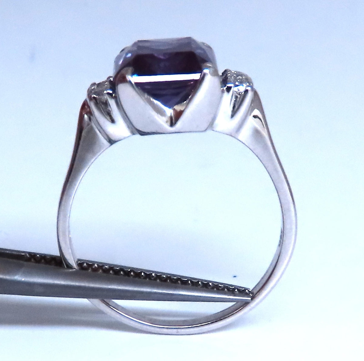 4ct Lab Alexanderite Diamonds Ring 10kt Gold 16511 *v