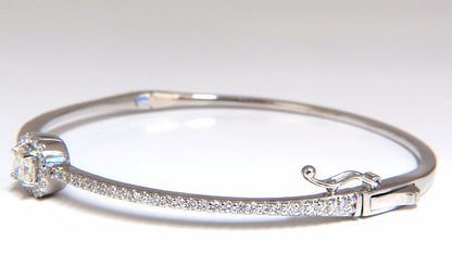 .95ct natural round diamond cluster halo bangle bracelet 14kt *v