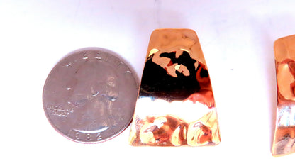 Hammered Plate 14kt Gold Bohemian Earrings 12585 *v