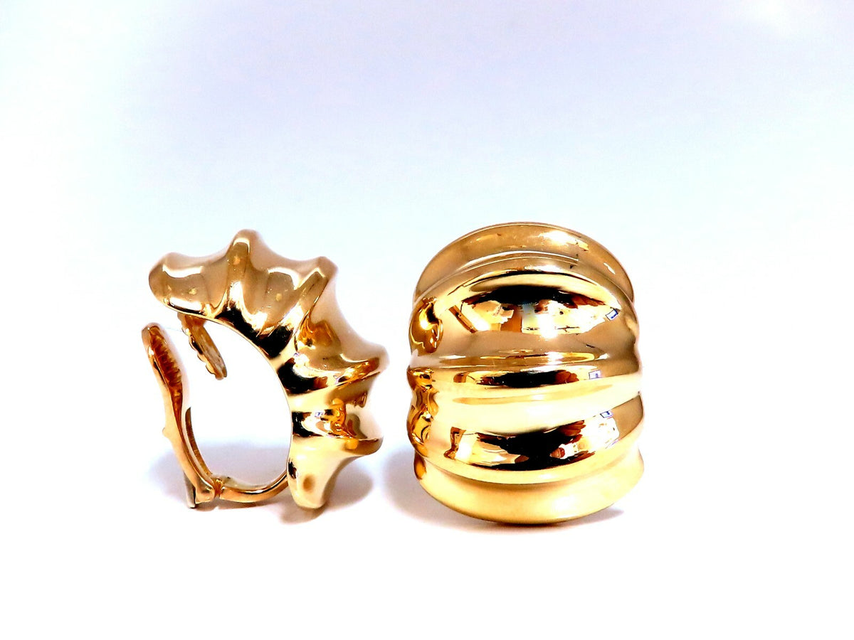 Andrew Clunn 18kt Gold Clip earrings Watermelon Classic *v