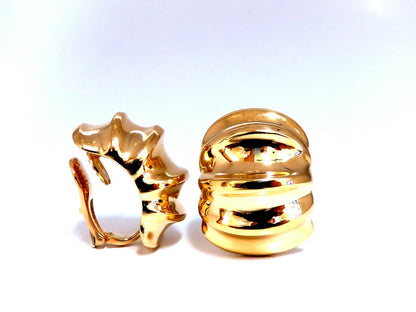 Andrew Clunn 18kt Gold Clip earrings Watermelon Classic *v