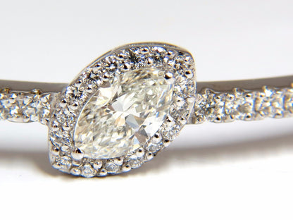 GIA Certified 1.84ct marquise diamond cluster halo bangle bracelet 14kt *v