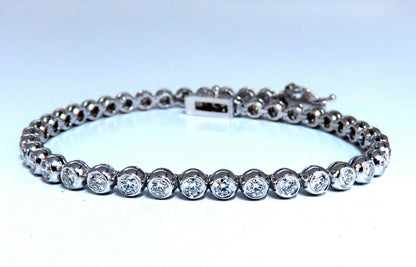2.40ct Natural Diamonds Tennis Bracelet 14kt Gold Classic Bezel Mount *v