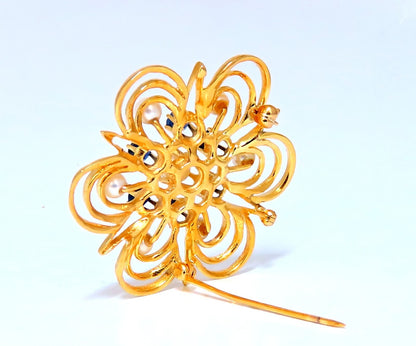 Cosmopolitan 14kt Gold Sapphire Pearl Pin 14kt *v