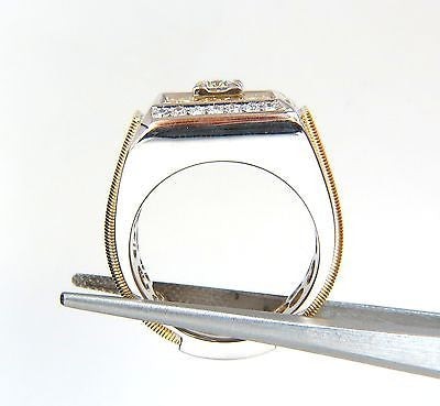 18kt mens .60ct diamond ring coil wrap 3d tourbillon still life deco 10002 *v