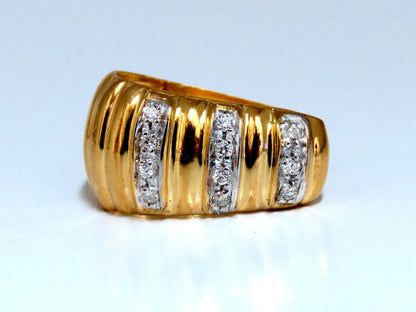 .36ct Natural Diamonds Stripped Staggered Row Bead Set Earrings 18kt Gold *v