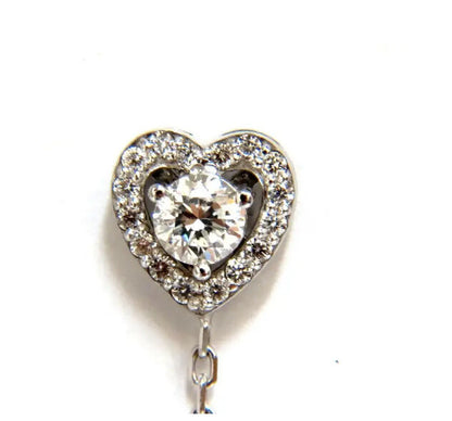 2.40ct Natural Briolette Diamonds Dangle Station Yard Earrings 14kt *v