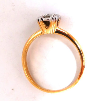 .35ct natural round diamond solitaire ring 14 karat vintage *v