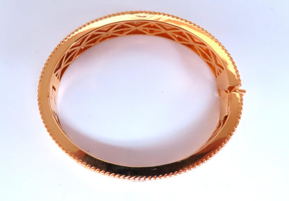 1.40ct Clover Natural Diamonds Bangle Bracelet 14kt 95547 *v