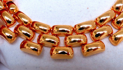 18.5mm Wide Classic Panther Link Necklace 14kt gold 74 grams *v