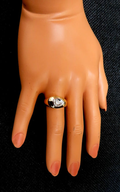 .20ct Natural Round Diamond Ring 14kt Unisex *v