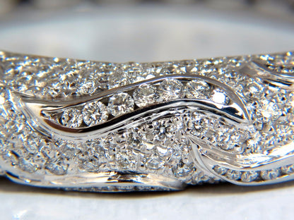 14.02ct natural diamonds eternity encrusted bangle bracelet 18kt Glam *v