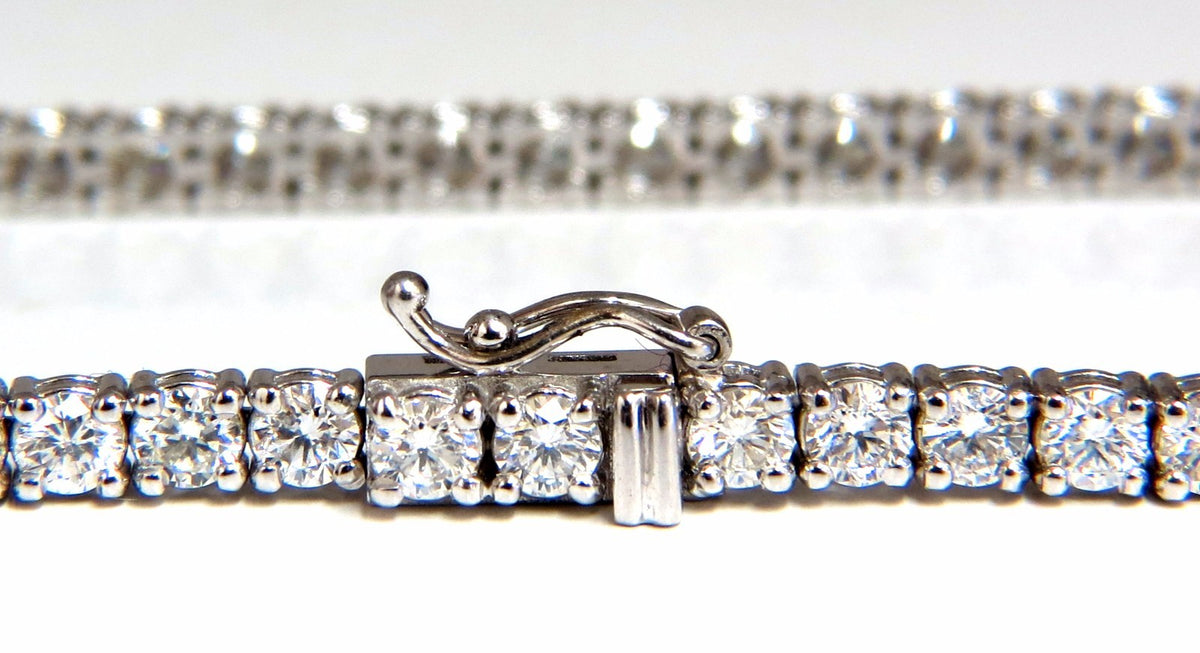 5.18ct Natural diamonds Tennis Bracelet 14kt G/Vs 7 inch 54 count *v