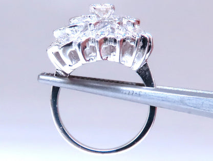 1.10ct natural diamonds cluster circular dome ring 14kt 12427 *v