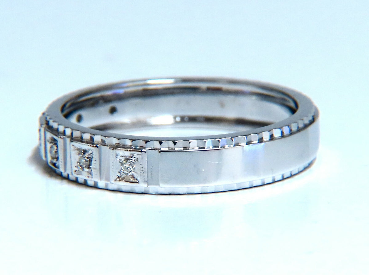.10ct Natural Diamonds Square Box Mod Deco Mens Ring 14kt Size 11 *v