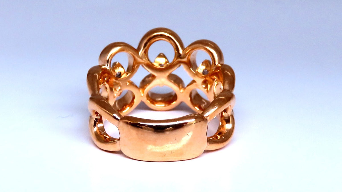.20ct Natural Diamonds Circles Loop ring 14kt Gold *v