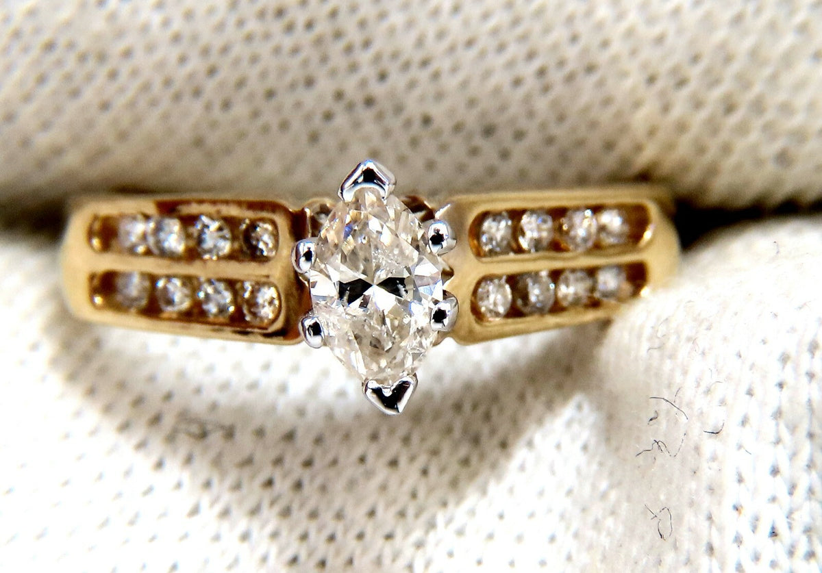 .50ct Marquise Natural Diamonds Cathedral Ring 14 Karat *v