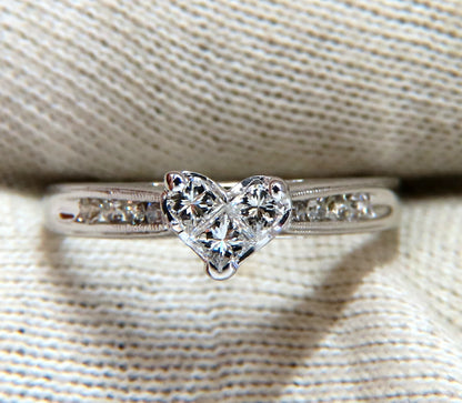 .60ct Natural Diamonds Princess & Round Raised Cluster Ring 14kt *v