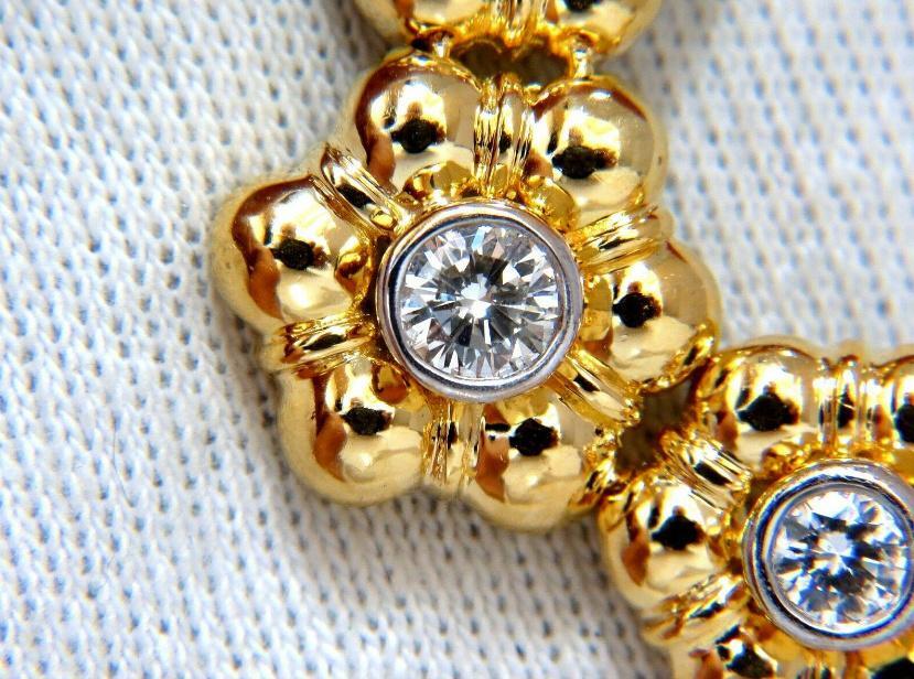 11.50ct Natural Diamonds Eternity Raised Dome Flush Mount Necklace 14kt 12352 *v