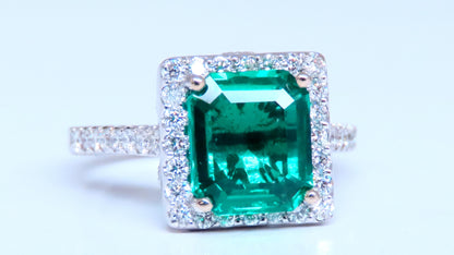 Classic Lab Created Emerald 14kt Gold 12550 *v