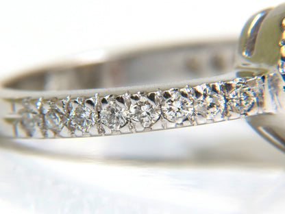 1.37CT NATURAL FANCY BRIGHT BROWN HEART CUT HALO DIAMOND RING 14KT VS *v