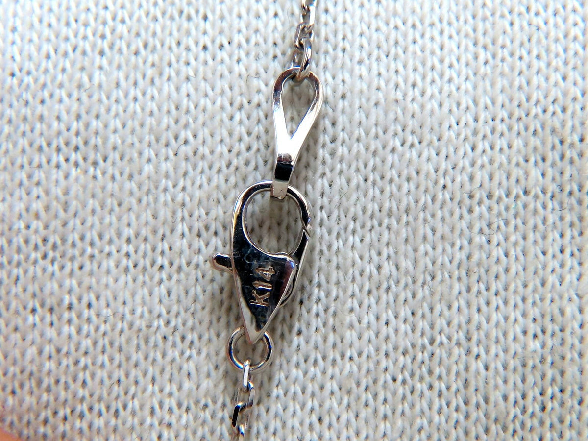 .80ct Heart Natural diamonds necklace 14 karat *v