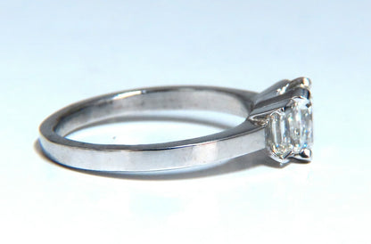 GIA Certified 1.01ct. Cushion cut natural diamond ring Platinum F/VS *v